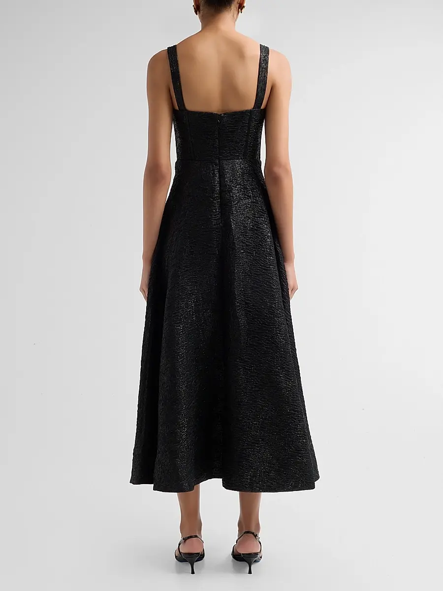 As It May Women's Julia Organza Jacquard Bustier Midi Dress | Thumbnail 3 As It May Women's Julia Organza Jacquard Bustier Midi Dress | Thumbnail 3