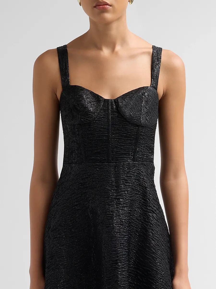 As It May Women's Julia Organza Jacquard Bustier Midi Dress | Thumbnail 5 As It May Women's Julia Organza Jacquard Bustier Midi Dress | Thumbnail 5