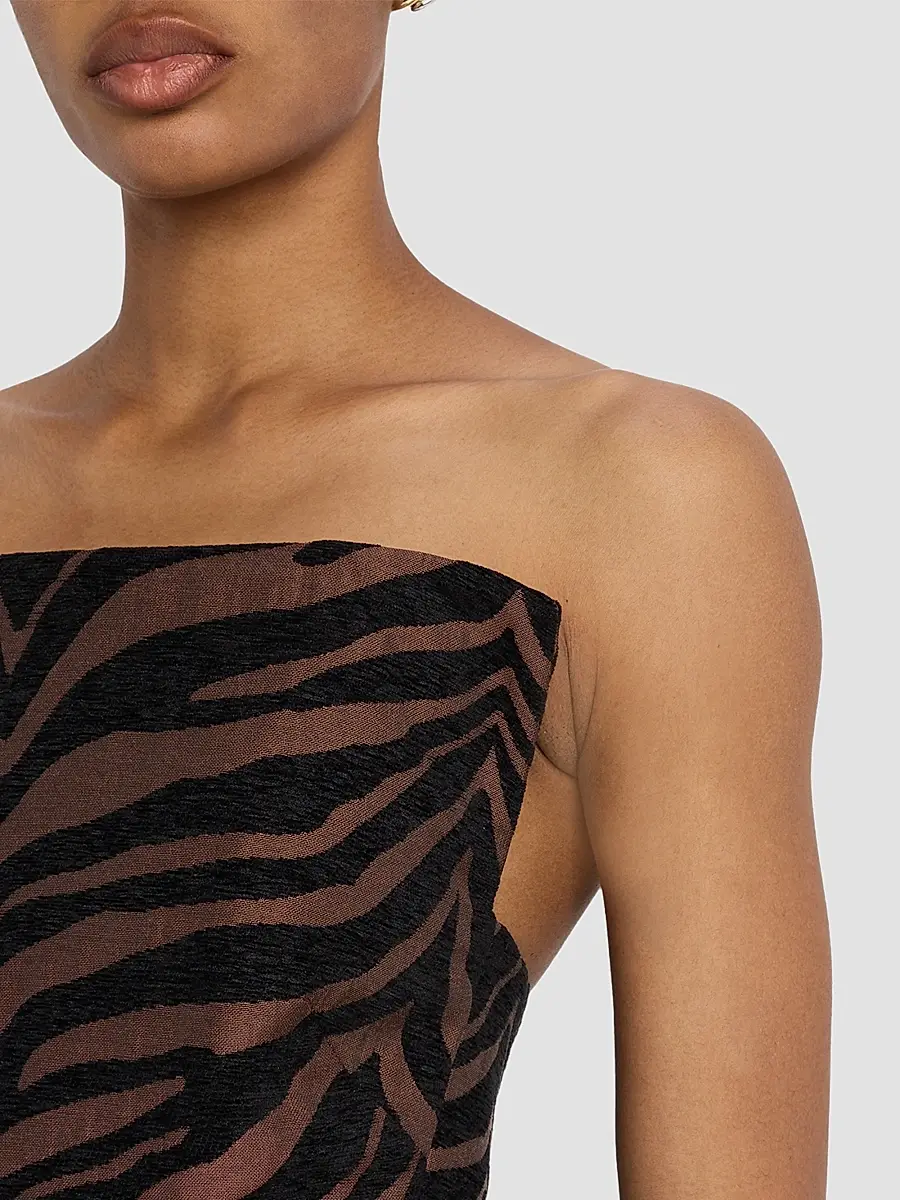 Et Ochs Women's Odette Zebra Mini Dress | Thumbnail 5 Et Ochs Women's Odette Zebra Mini Dress | Thumbnail 5