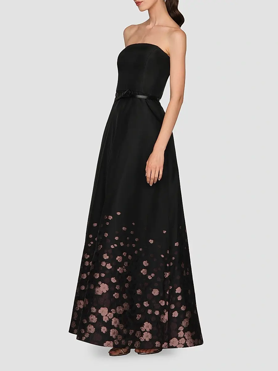 Kay Unger Women's Elenora Floral Organza Ball Gown | Thumbnail 6 Kay Unger Women's Elenora Floral Organza Ball Gown | Thumbnail 6