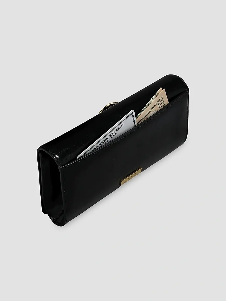 ALEXIS BITTAR Women's 14K-Gold-Plated & Leather Clutch - Black | Thumbnail 6 ALEXIS BITTAR Women's 14K-Gold-Plated & Leather Clutch - Black | Thumbnail 6