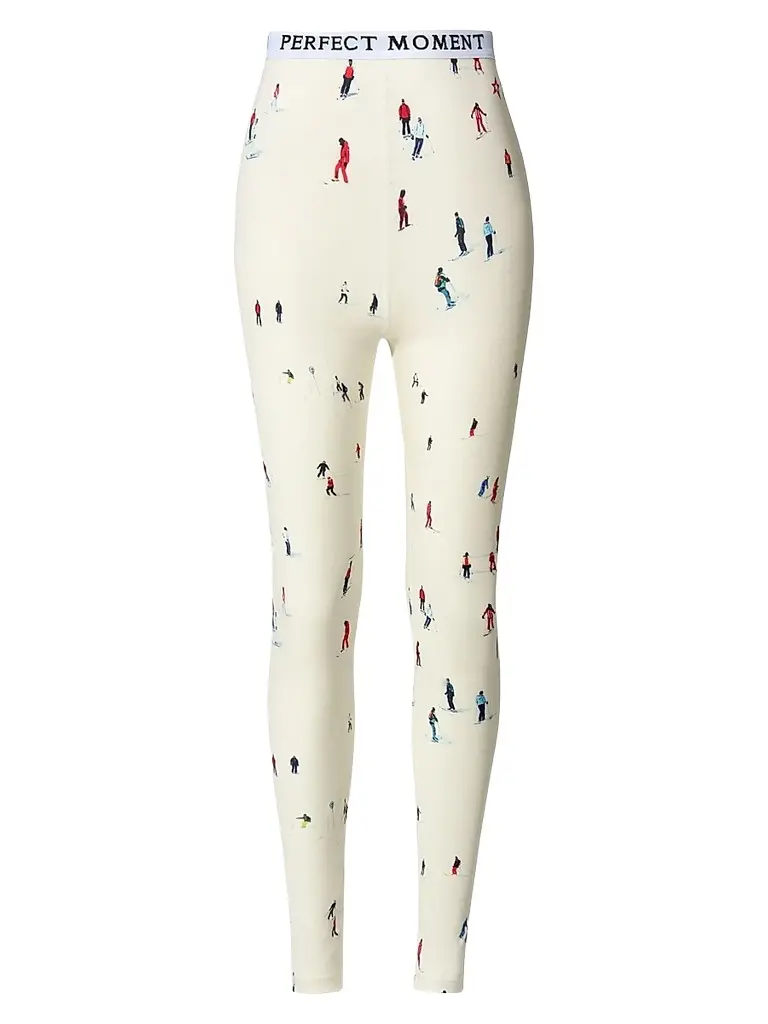 Perfect Moment Women's Printed Base Layer Leggings - Ski Print | Image 1 Perfect Moment Women's Printed Base Layer Leggings - Ski Print | Image 1