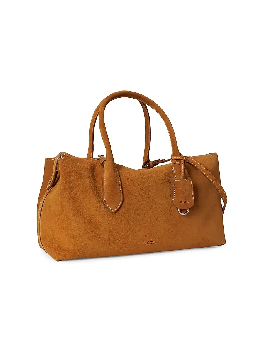 Polo Ralph Lauren Women's Bellport Suede Top Handle Bag | Thumbnail 4 Polo Ralph Lauren Women's Bellport Suede Top Handle Bag | Thumbnail 4