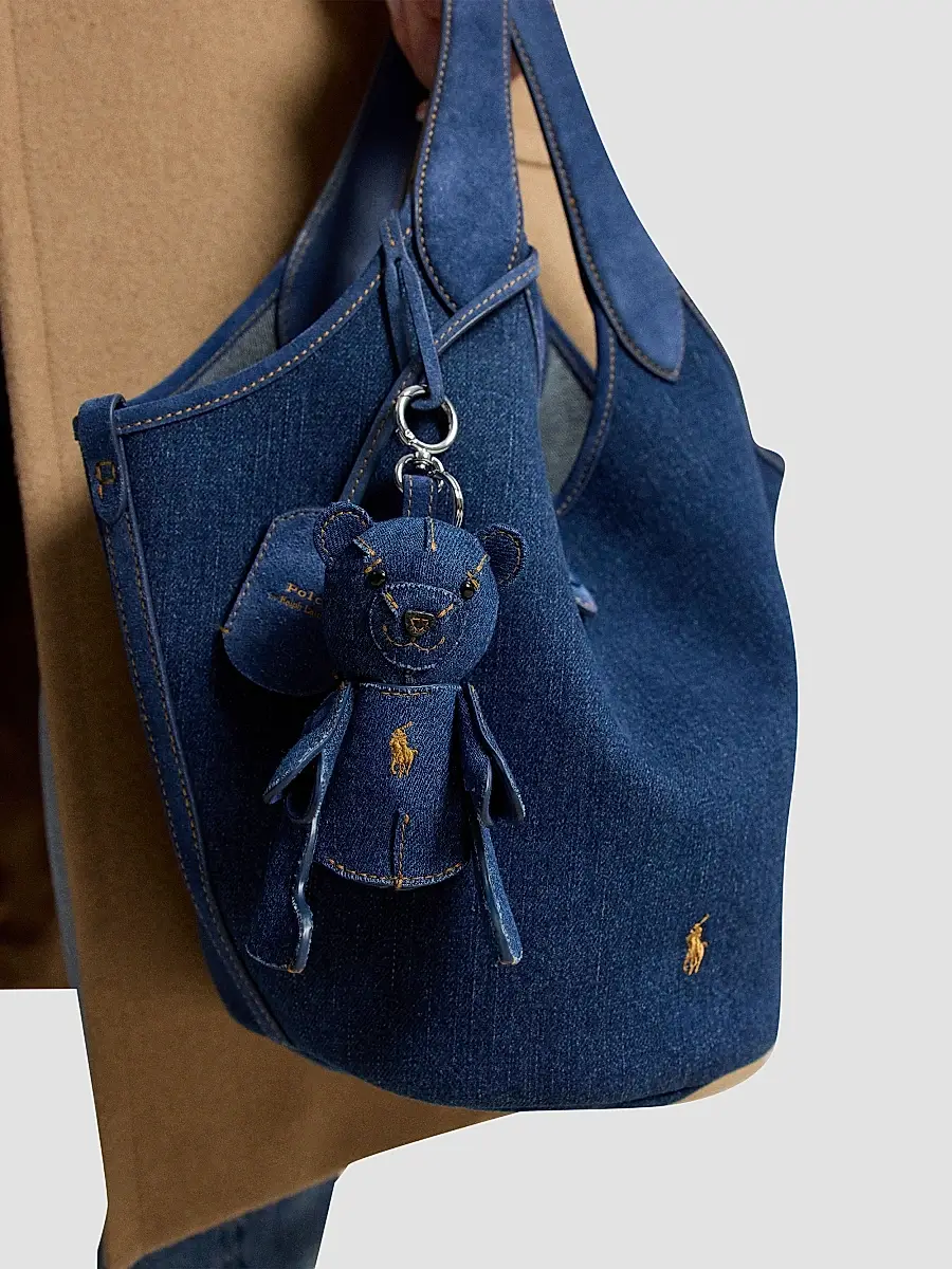 Polo Ralph Lauren Women's Denim Bear Bag Charm | Thumbnail 2 Polo Ralph Lauren Women's Denim Bear Bag Charm | Thumbnail 2