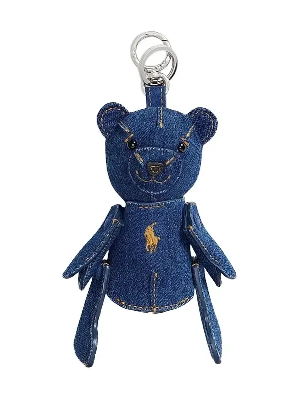 Women's Denim Bear Bag Charm