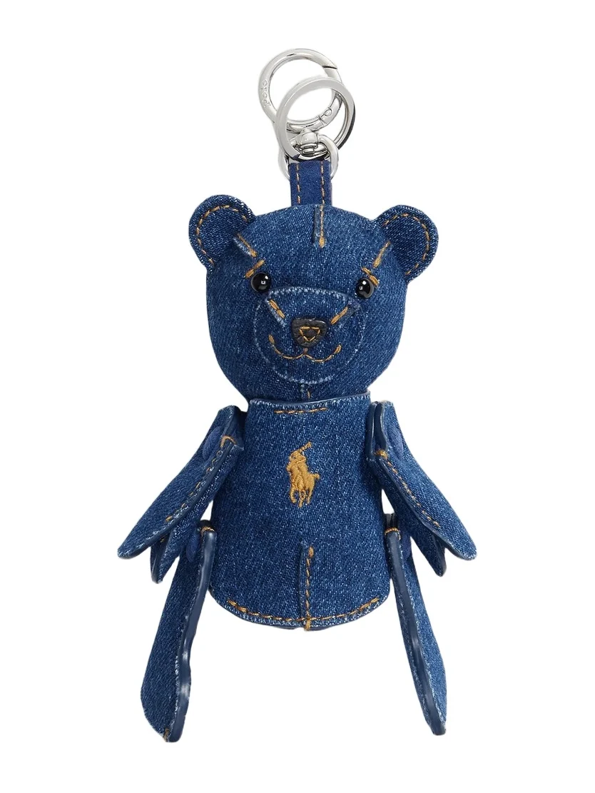 Women's Denim Bear Bag Charm Women's Denim Bear Bag Charm