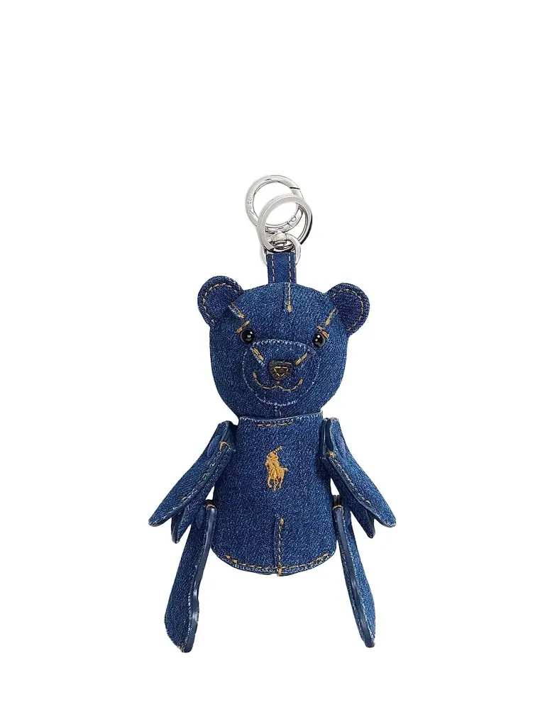 Women's Denim Bear Bag Charm Women's Denim Bear Bag Charm