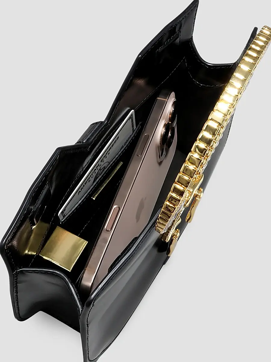 ALEXIS BITTAR Women's 14K-Gold-Plated Zipper & Leather Top Handle Bag | Thumbnail 5 ALEXIS BITTAR Women's 14K-Gold-Plated Zipper & Leather Top Handle Bag | Thumbnail 5