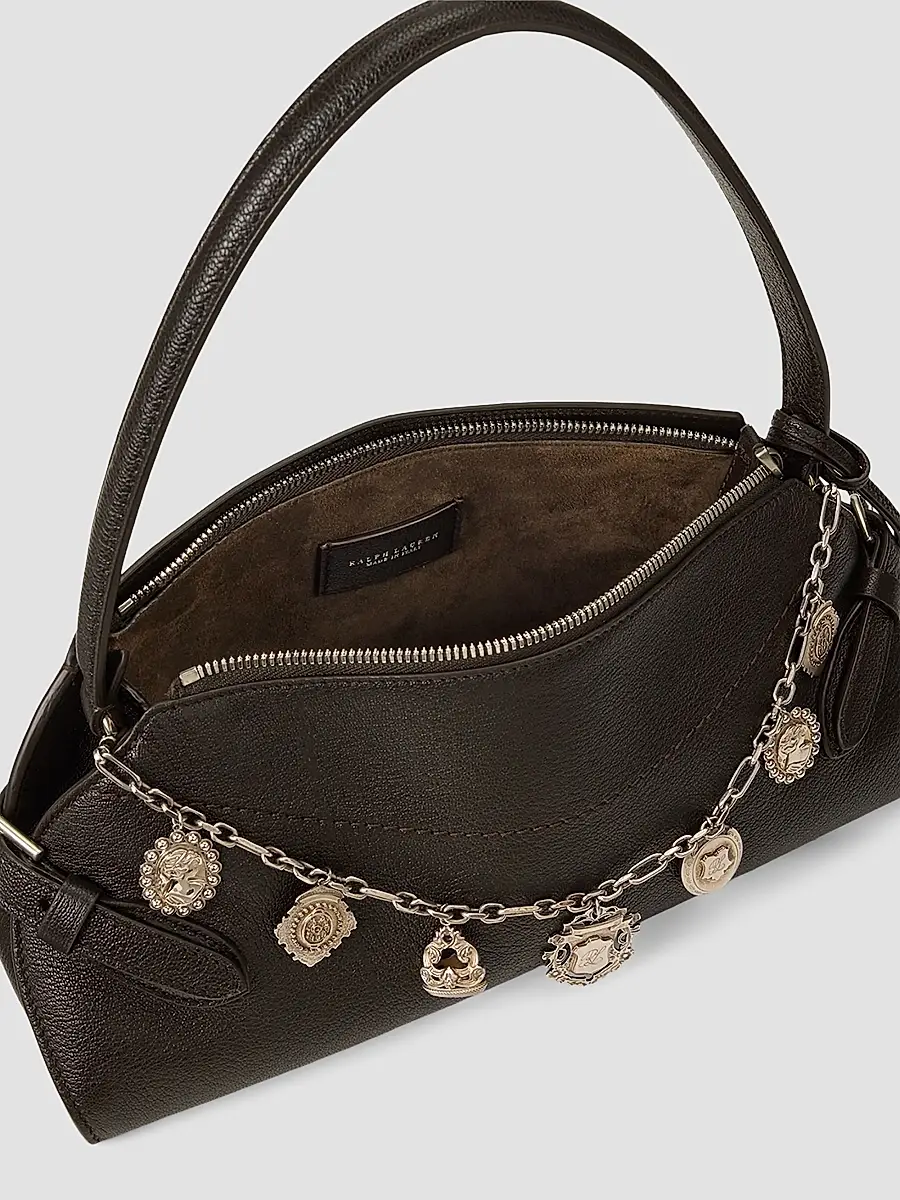 Ralph Lauren Collection Women's The Ralph Charm-Detail Leather Shoulder Bag | Thumbnail 6 Ralph Lauren Collection Women's The Ralph Charm-Detail Leather Shoulder Bag | Thumbnail 6