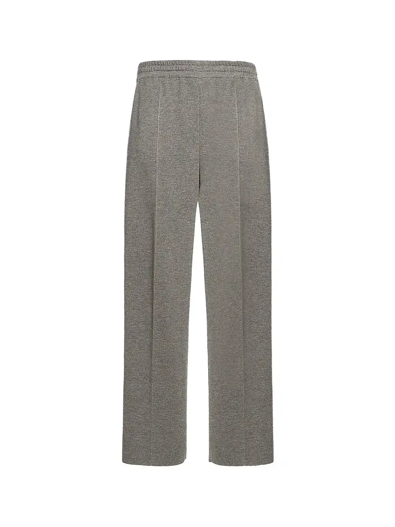 Women's Pleated Cashmere-Silk Straight-Leg Pants Women's Pleated Cashmere-Silk Straight-Leg Pants