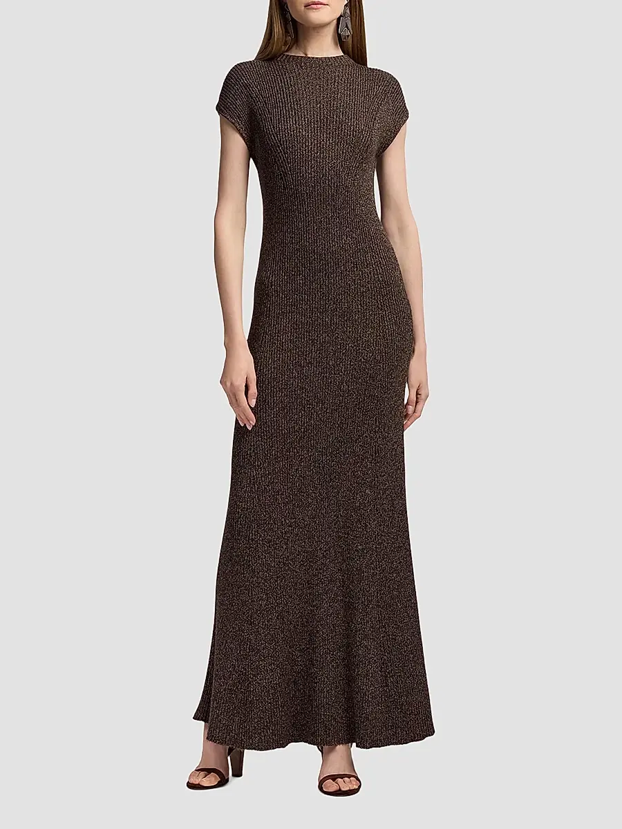 Ralph Lauren Collection Women's Windi Silk-Wool Blend Maxi Dress | Thumbnail 4