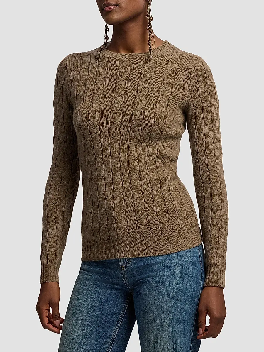 Ralph Lauren Collection Women's Cable-Knit Cashmere Sweater | Thumbnail 5 Ralph Lauren Collection Women's Cable-Knit Cashmere Sweater | Thumbnail 5