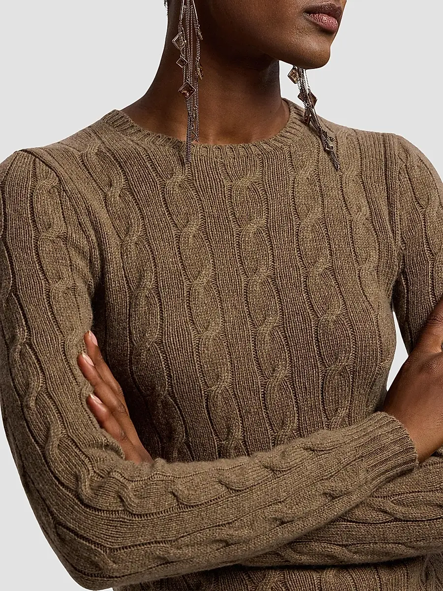 Ralph Lauren Collection Women's Cable-Knit Cashmere Sweater | Thumbnail 6 Ralph Lauren Collection Women's Cable-Knit Cashmere Sweater | Thumbnail 6