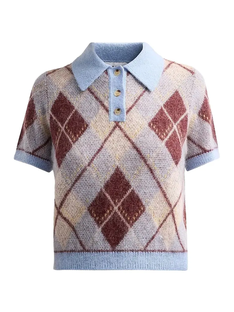 TANYA TAYLOR Women's Camilla Argyle Wool-Blend Sweater
