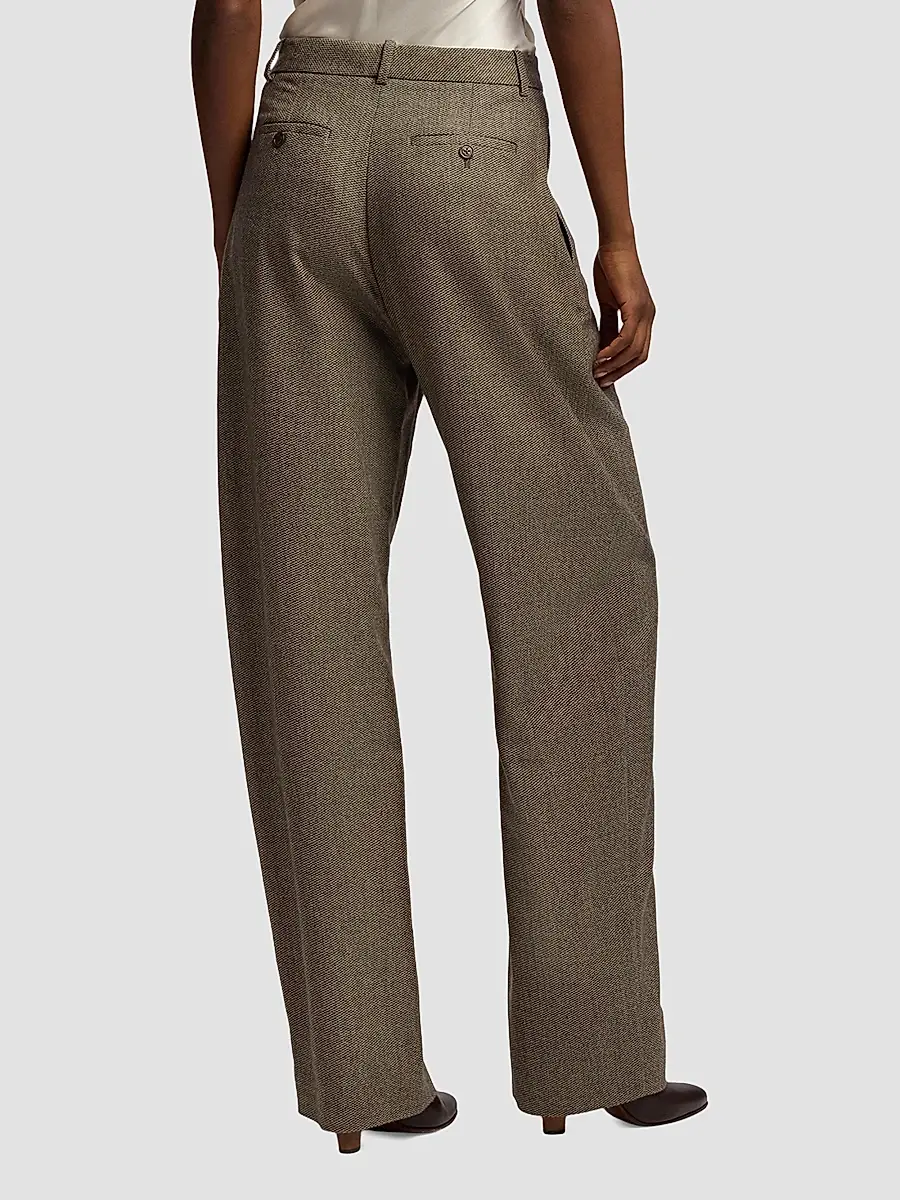 Ralph Lauren Collection Women's Leandre Birdseye Tweed Pants | Thumbnail 3