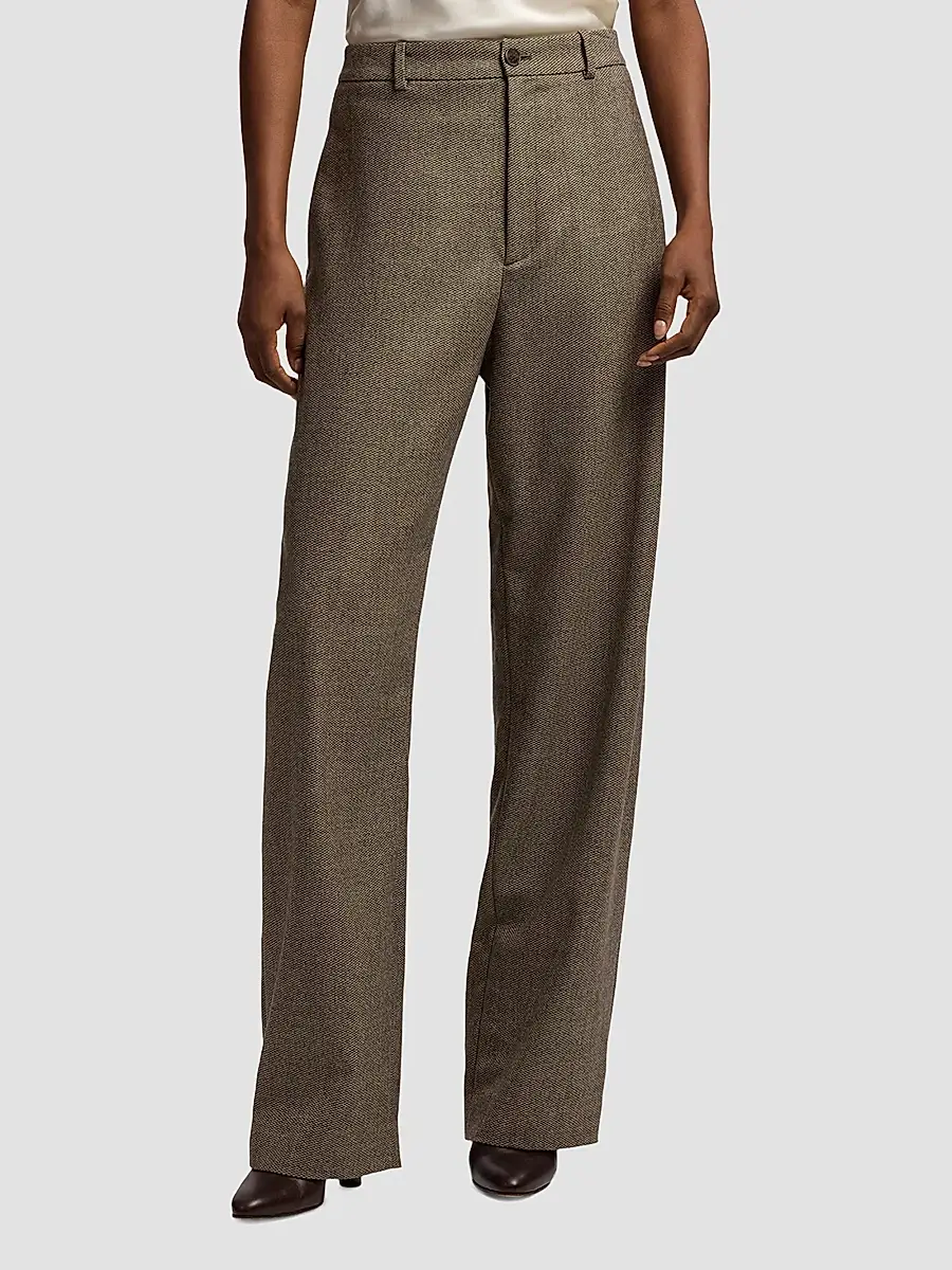 Ralph Lauren Collection Women's Leandre Birdseye Tweed Pants | Thumbnail 4