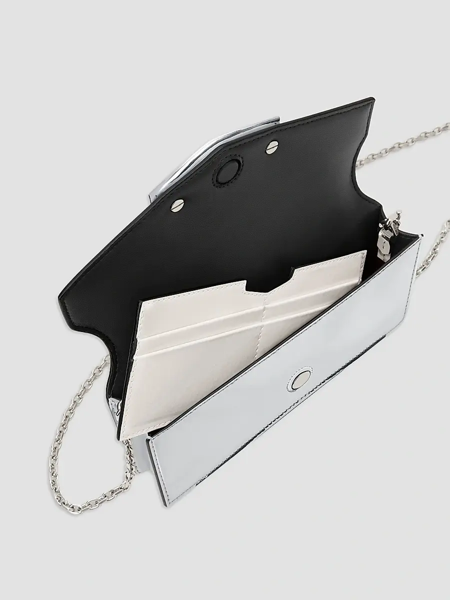 Givenchy Women's Antigona Wallet with Chain in Mirror Leather - Light Silvery | Thumbnail 3