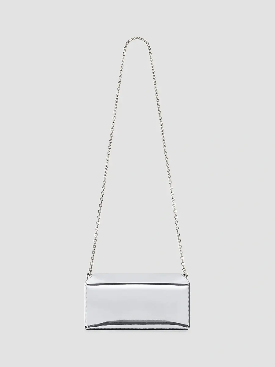 Givenchy Women's Antigona Wallet with Chain in Mirror Leather - Light Silvery | Thumbnail 4