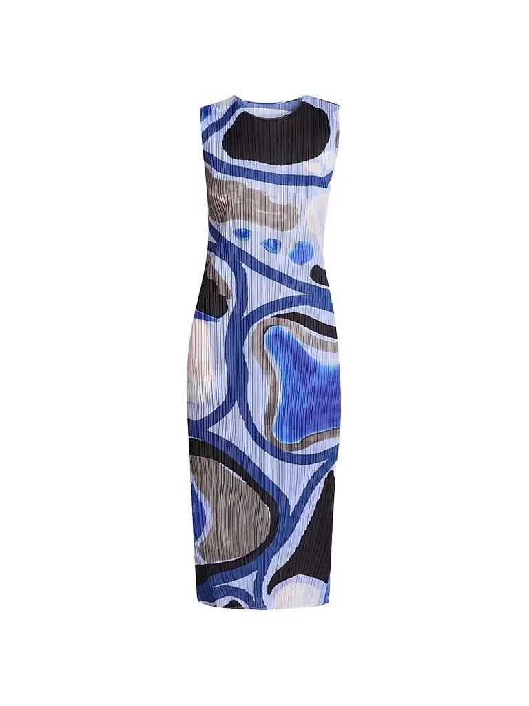 Pleats Please Issey Miyake Women's Roll Printed Plissé Dress | Image 1 Pleats Please Issey Miyake Women's Roll Printed Plissé Dress | Image 1