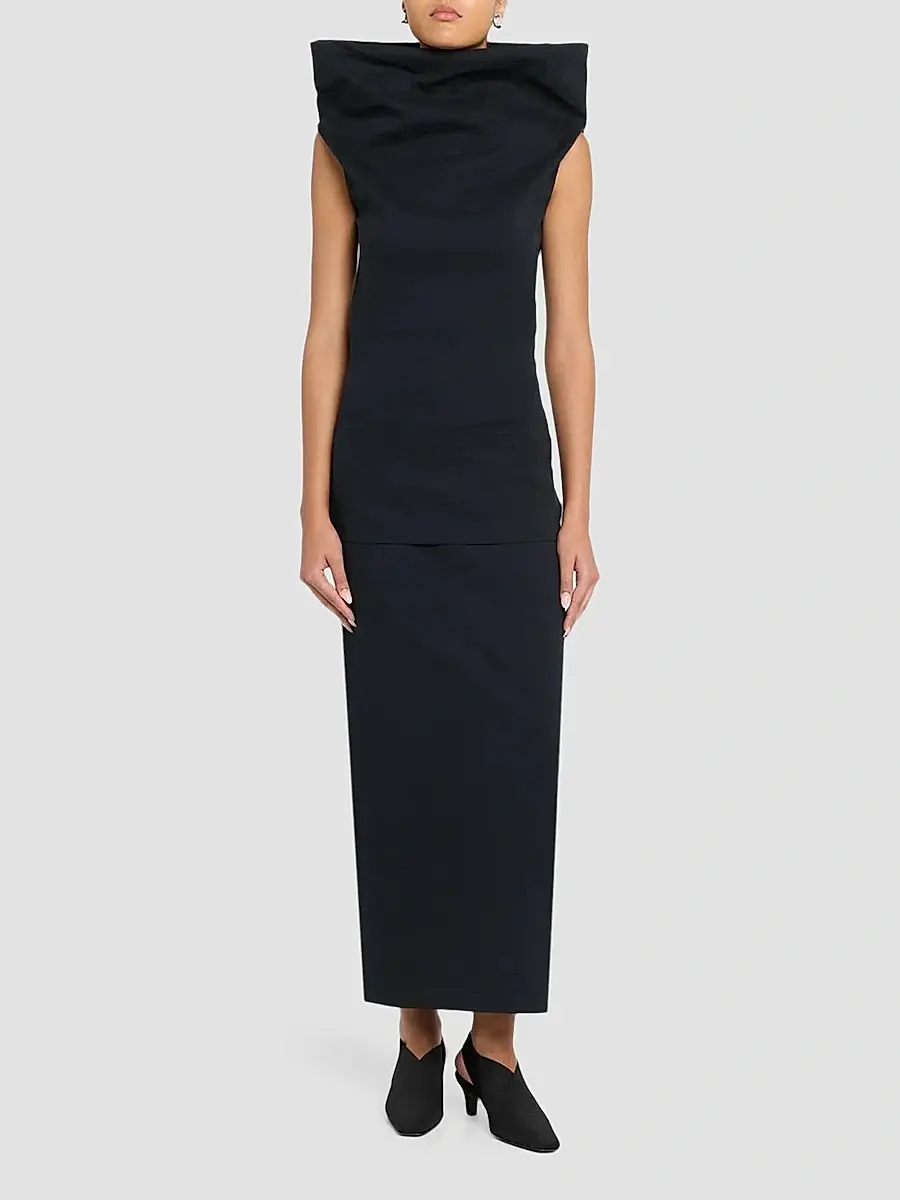 Issey Miyake Women's Allow Stretch Washi-Blend Maxi Skirt | Thumbnail 2 Issey Miyake Women's Allow Stretch Washi-Blend Maxi Skirt | Thumbnail 2