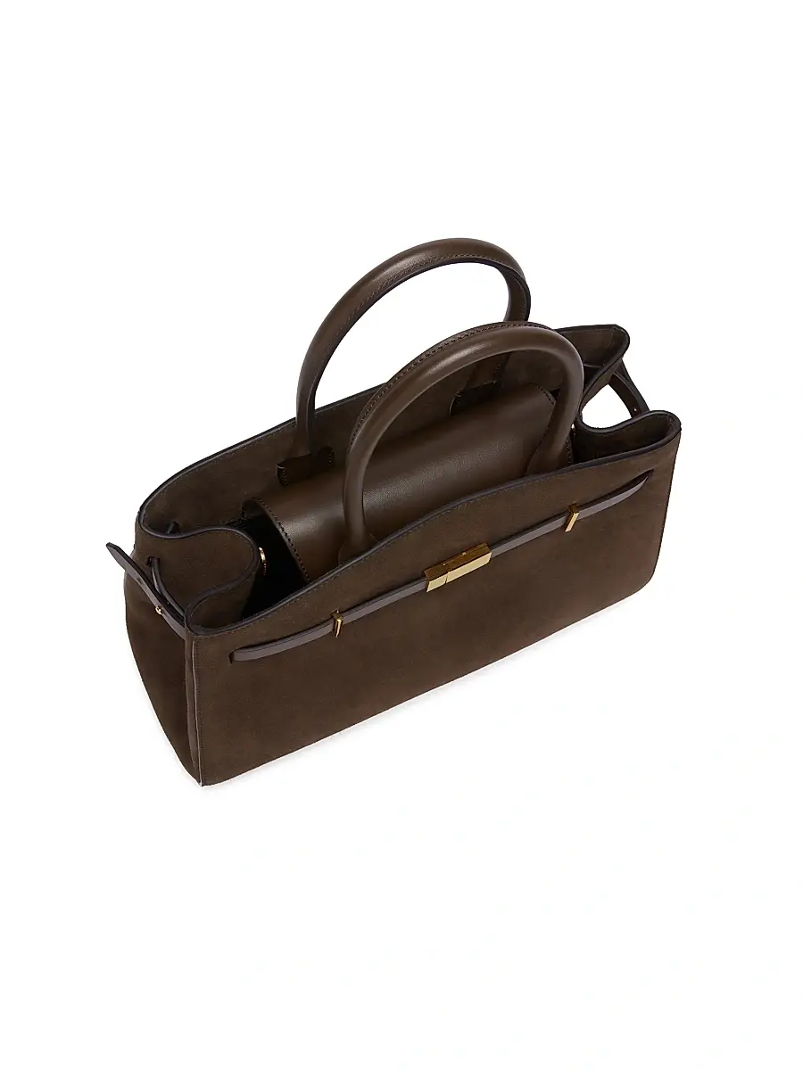 DeMellier Women's Hudson Belted Suede Top Handle Bag | Thumbnail 2