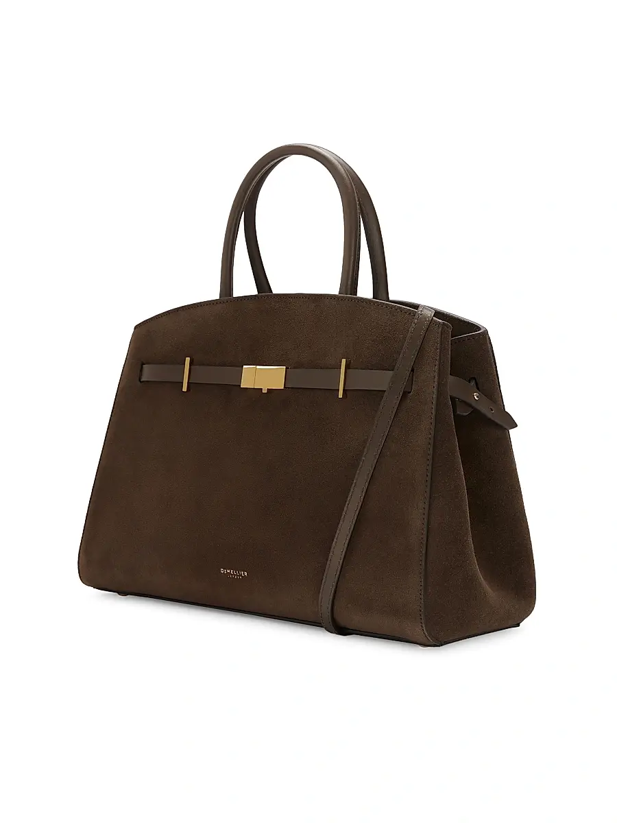 DeMellier Women's Hudson Belted Suede Top Handle Bag | Thumbnail 3