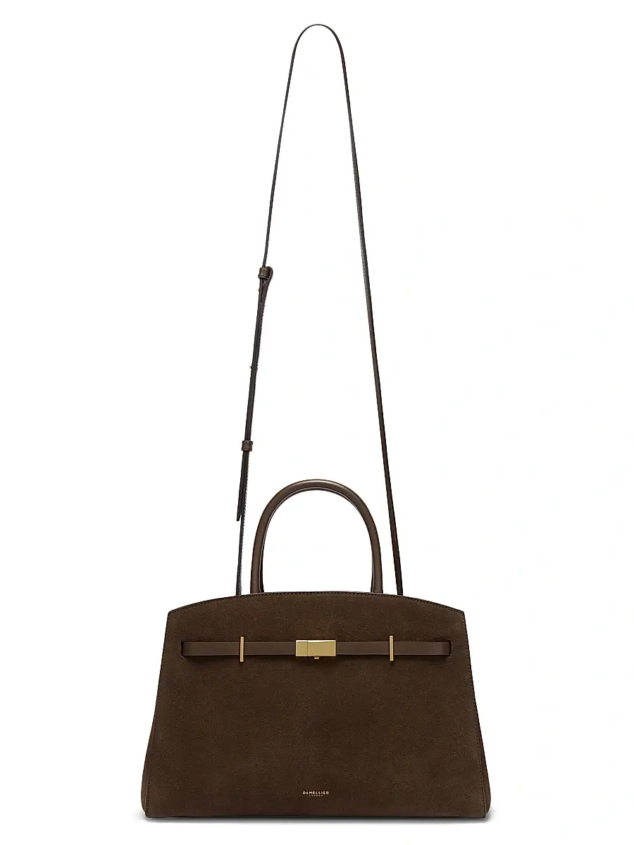 DeMellier Women's Hudson Belted Suede Top Handle Bag | Thumbnail 5