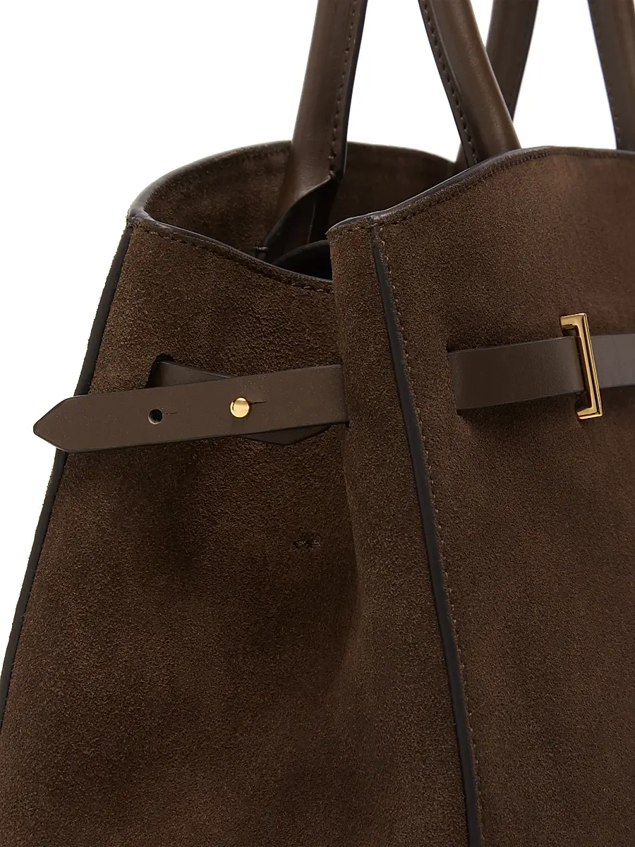 DeMellier Women's Hudson Belted Suede Top Handle Bag | Thumbnail 6