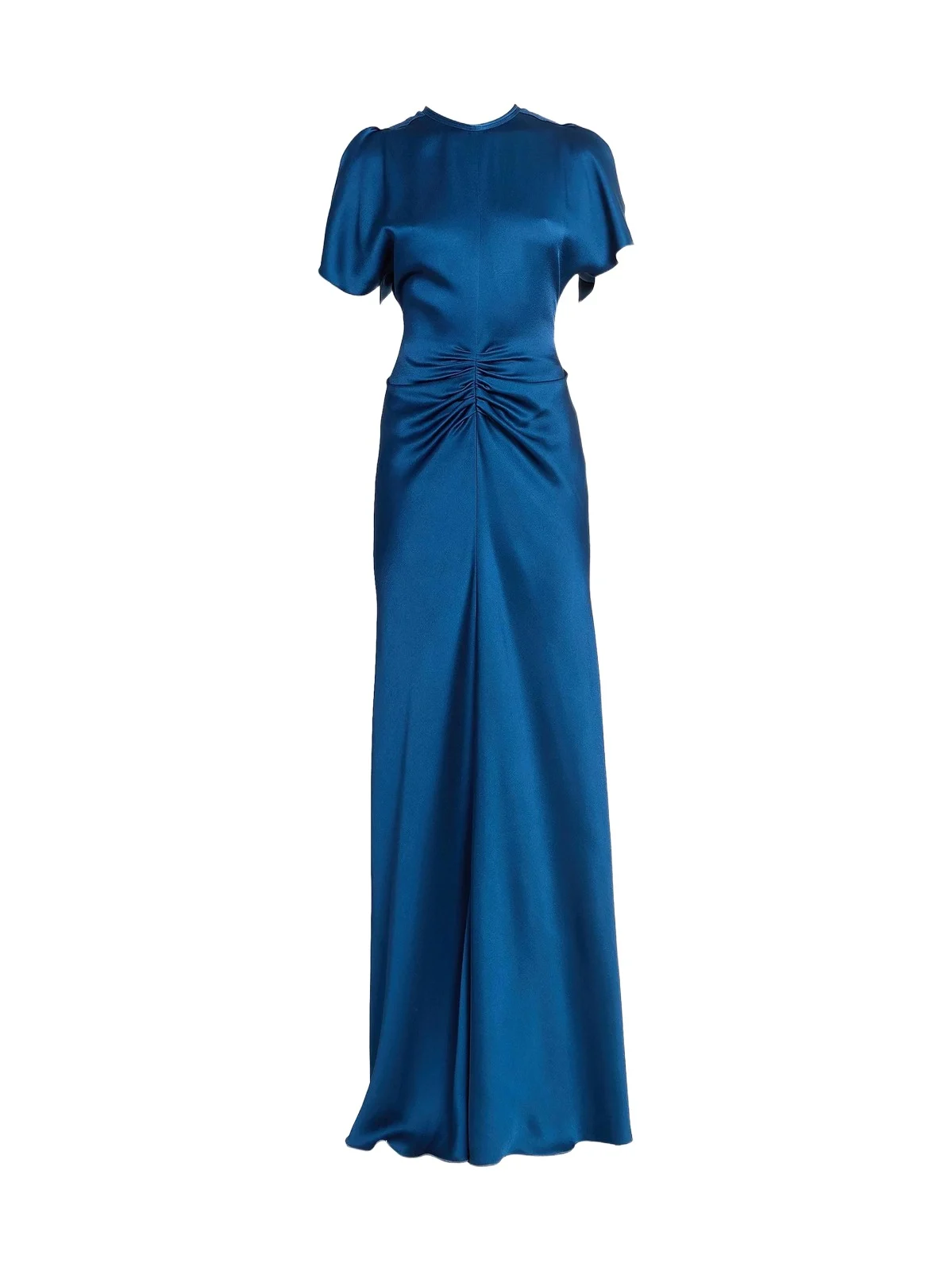 Women's Satin Gathered Waist Maxi Dress