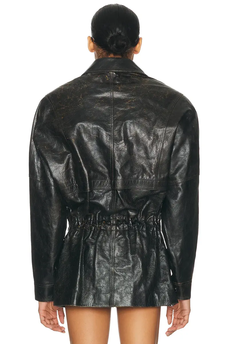 Magda Butrym Leather Bomber Jacket | Thumbnail 3 Magda Butrym Leather Bomber Jacket | Thumbnail 3