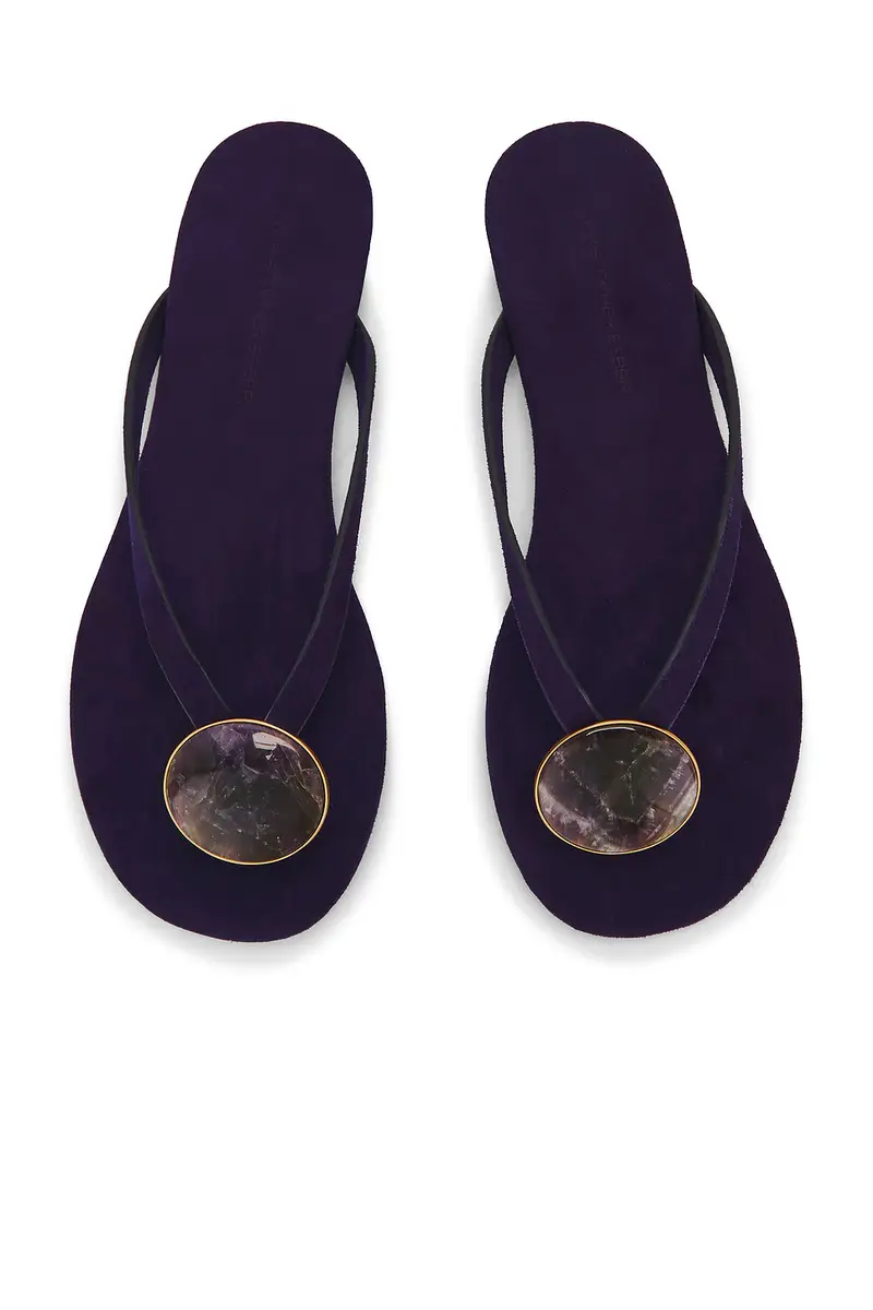 Christopher Esber Aura Quartz Suede Flip Flop | Thumbnail 5