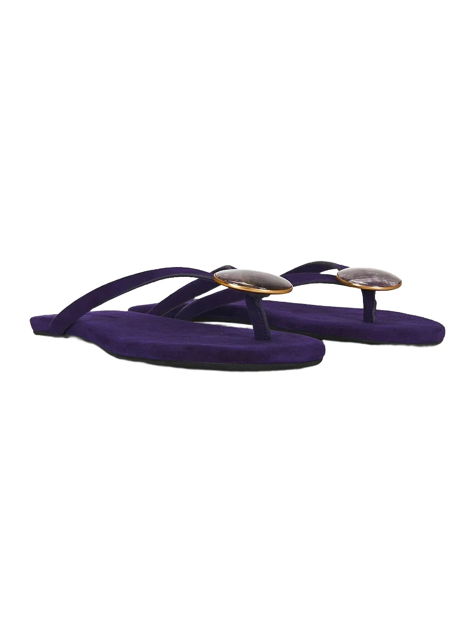 Christopher Esber Aura Quartz Suede Flip Flop
