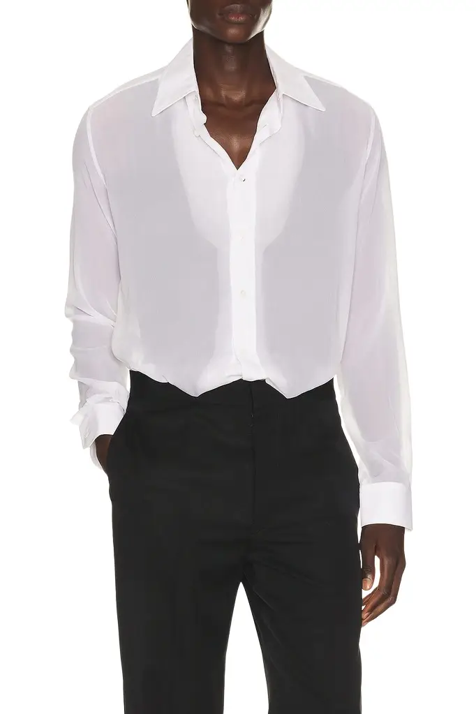 Maison Margiela Long Sleeve Button Up Shirt | Image 1 Maison Margiela Long Sleeve Button Up Shirt | Image 1