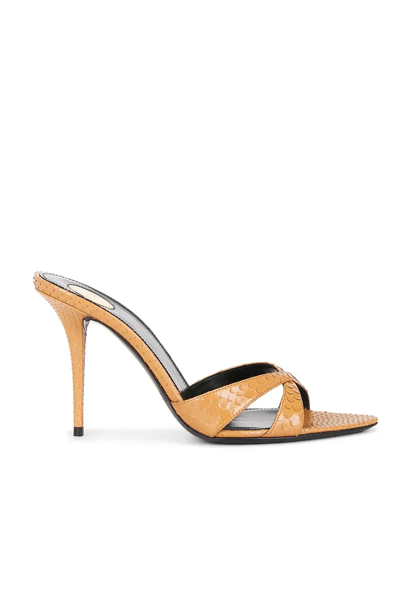 Saint Laurent Gippy Python Mule Sandal | Image 1 Saint Laurent Gippy Python Mule Sandal | Image 1