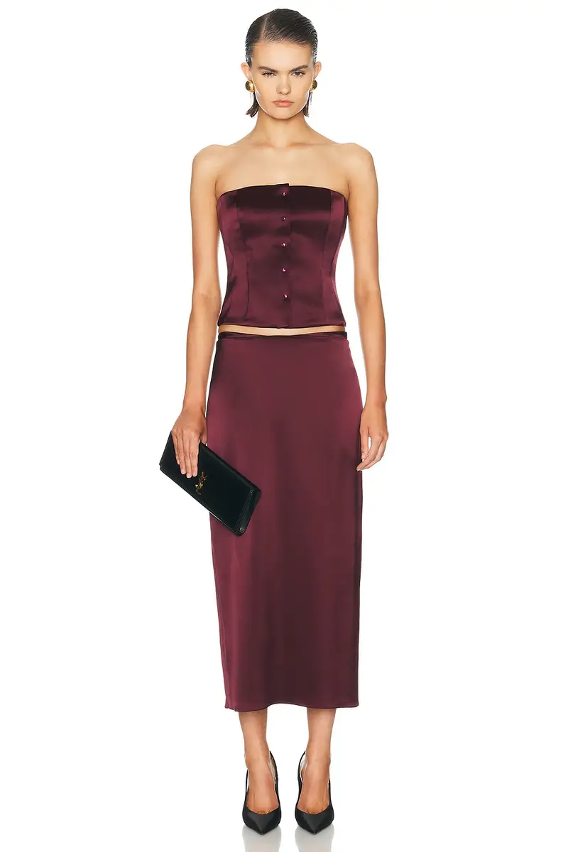 SEV Satin Straight Skirt | Thumbnail 5