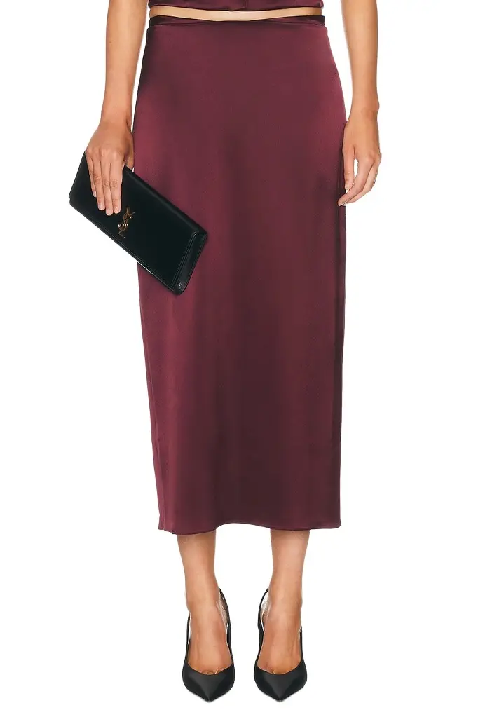 SEV Satin Straight Skirt