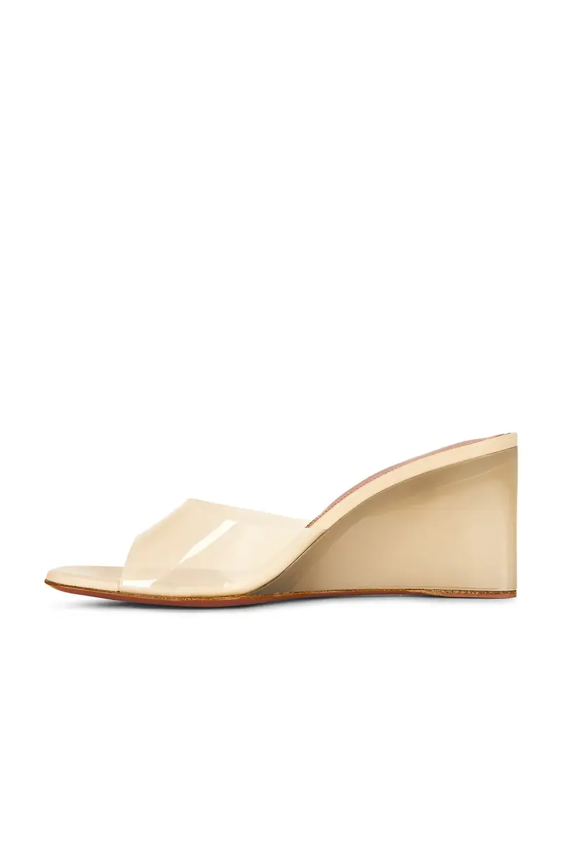 Amina Muaddi Lupita 70 Glass Wedge Sandal | Thumbnail 5 Amina Muaddi Lupita 70 Glass Wedge Sandal | Thumbnail 5