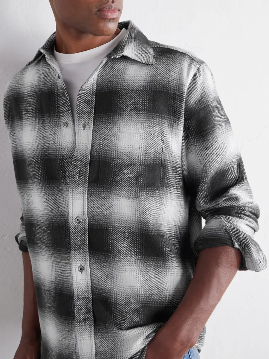 Portuguese Flannel Dune Checked Cotton-Flannel Shirt - Men | Thumbnail 5 Portuguese Flannel Dune Checked Cotton-Flannel Shirt - Men | Thumbnail 5