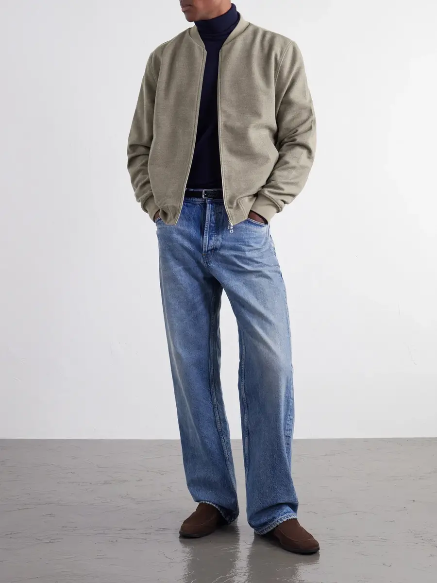 MR P. Wool-Blend Piqué Bomber Jacket - Men | Thumbnail 2