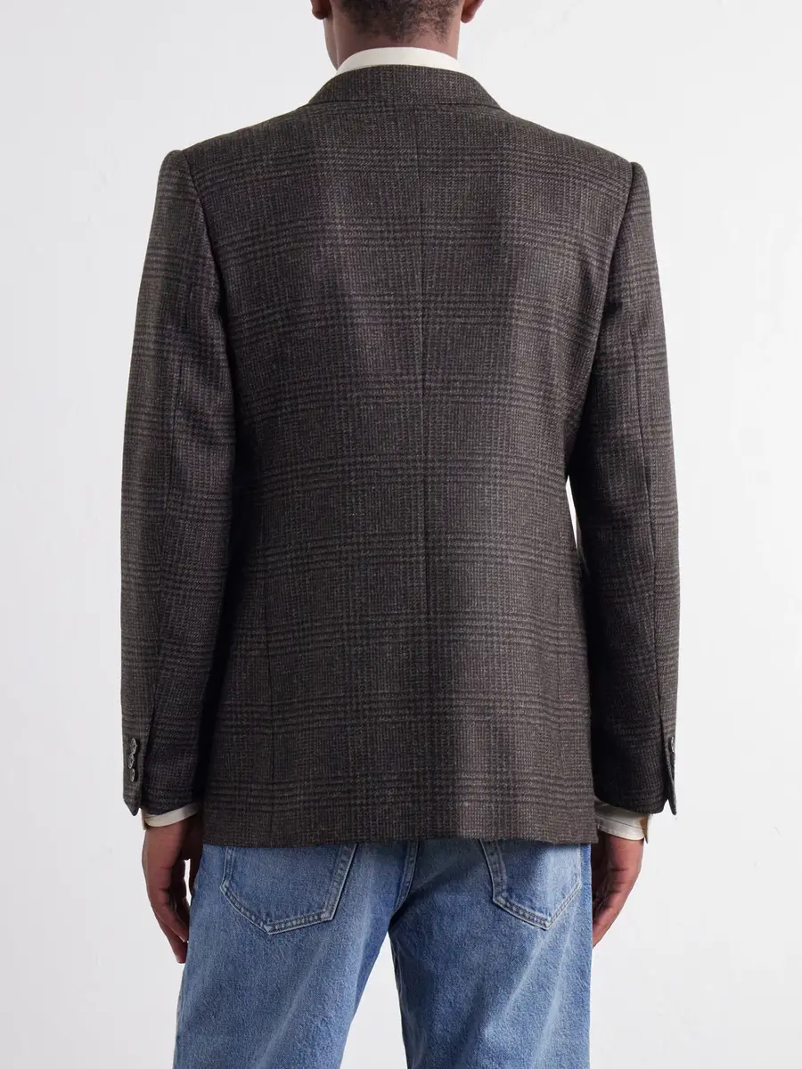 Husbands Double-Breasted Prince Of Wales Merino Wool-Twill Blazer - Men | Thumbnail 4 Husbands Double-Breasted Prince Of Wales Merino Wool-Twill Blazer - Men | Thumbnail 4