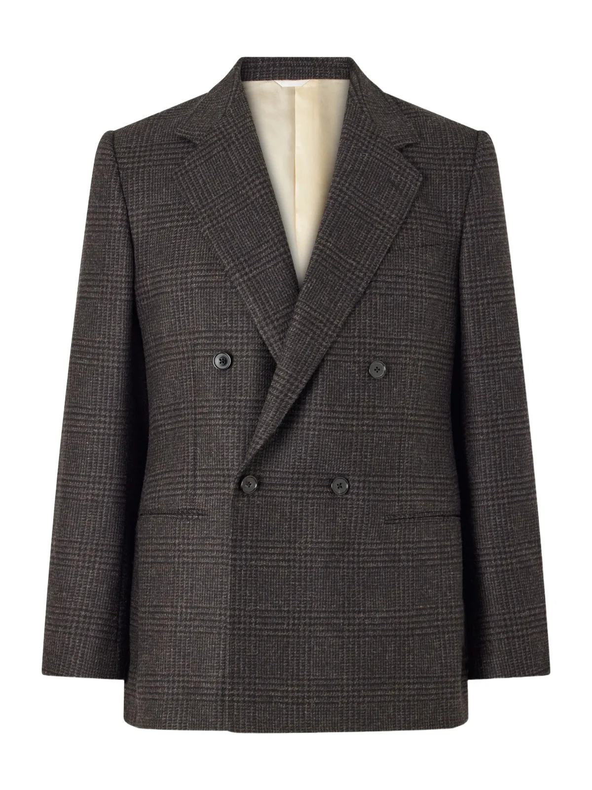 Double-Breasted Prince Of Wales Merino Wool-Twill Blazer - Men Double-Breasted Prince Of Wales Merino Wool-Twill Blazer - Men