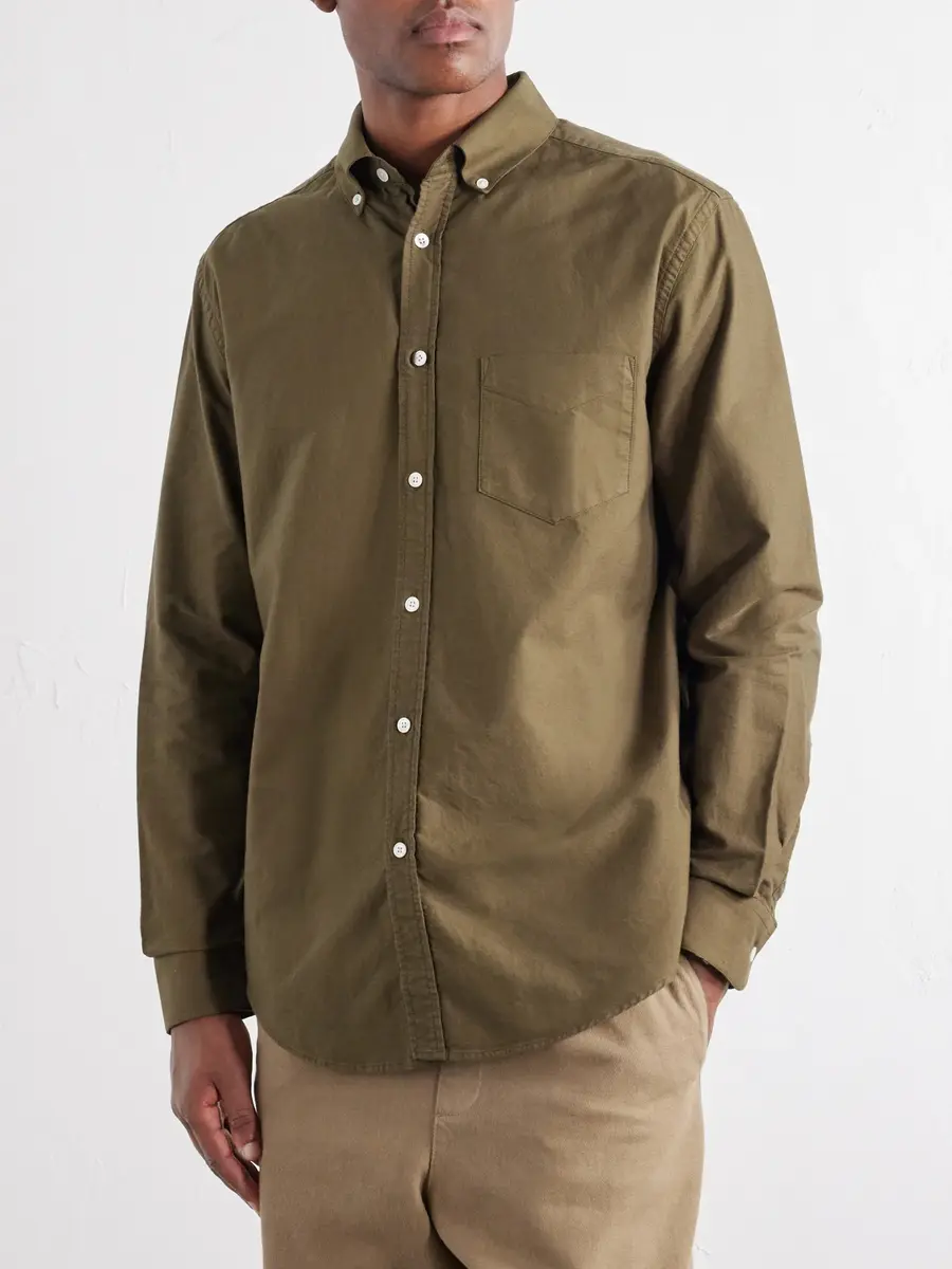 Portuguese Flannel Belavista Button-Down Collar Cotton Shirt - Men | Thumbnail 3