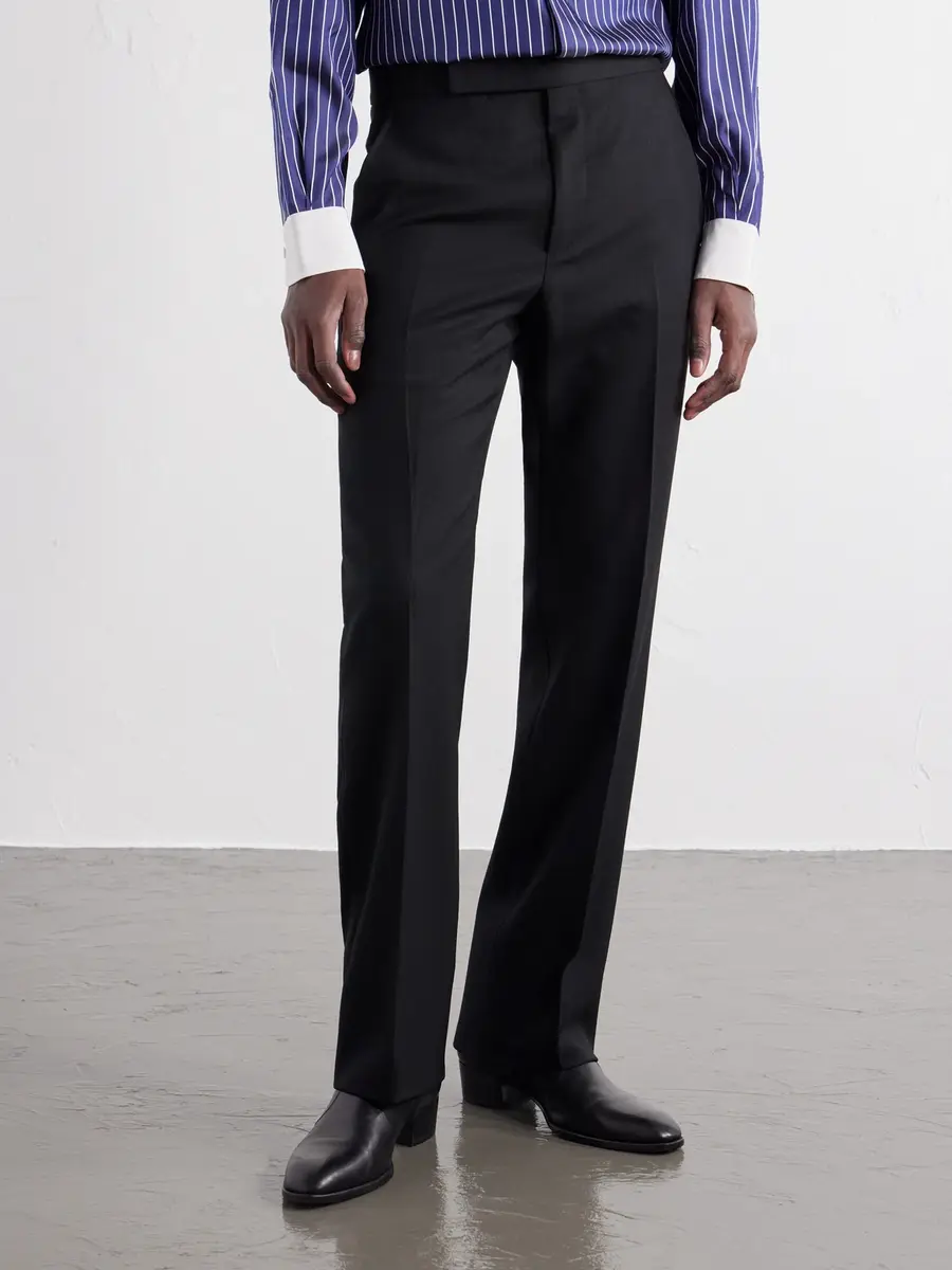 Tom Ford Slim-Leg Wool-Twill Trousers - Men | Thumbnail 3