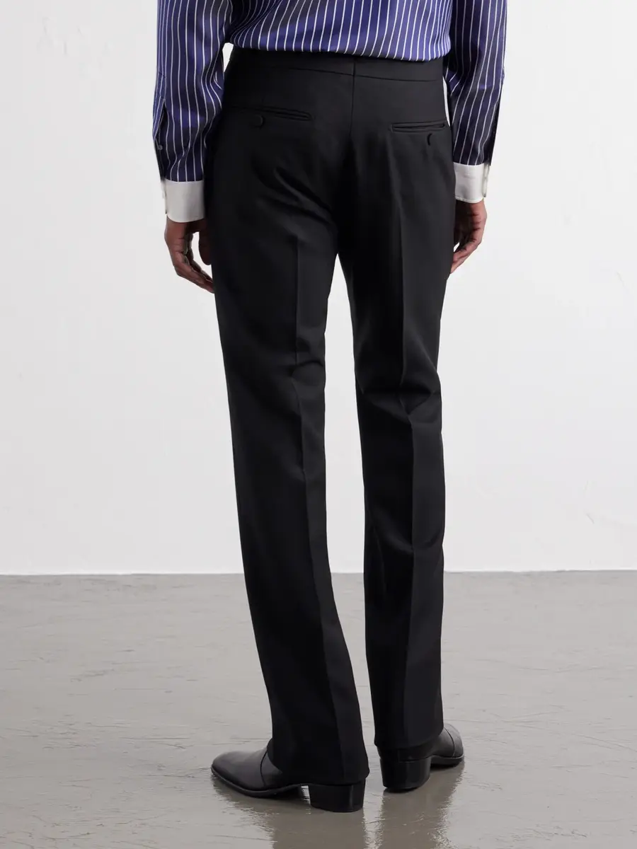 Tom Ford Slim-Leg Wool-Twill Trousers - Men | Thumbnail 4