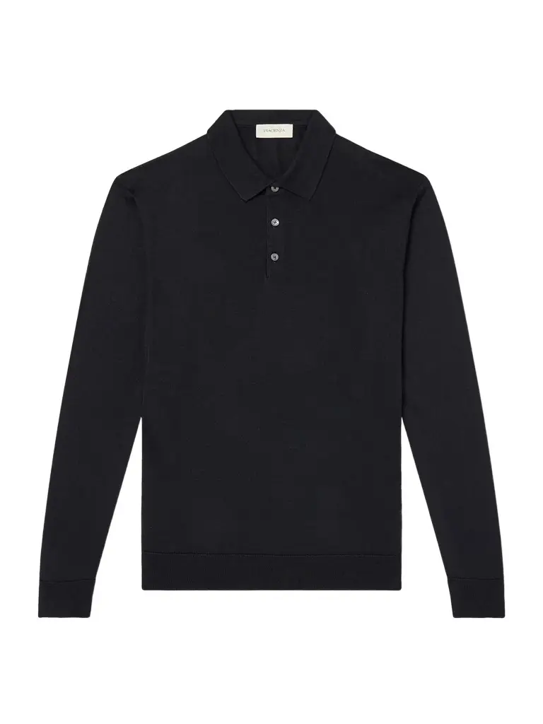 PIACENZA 1733 Wool and Silk-Blend Polo Sweater - Men
