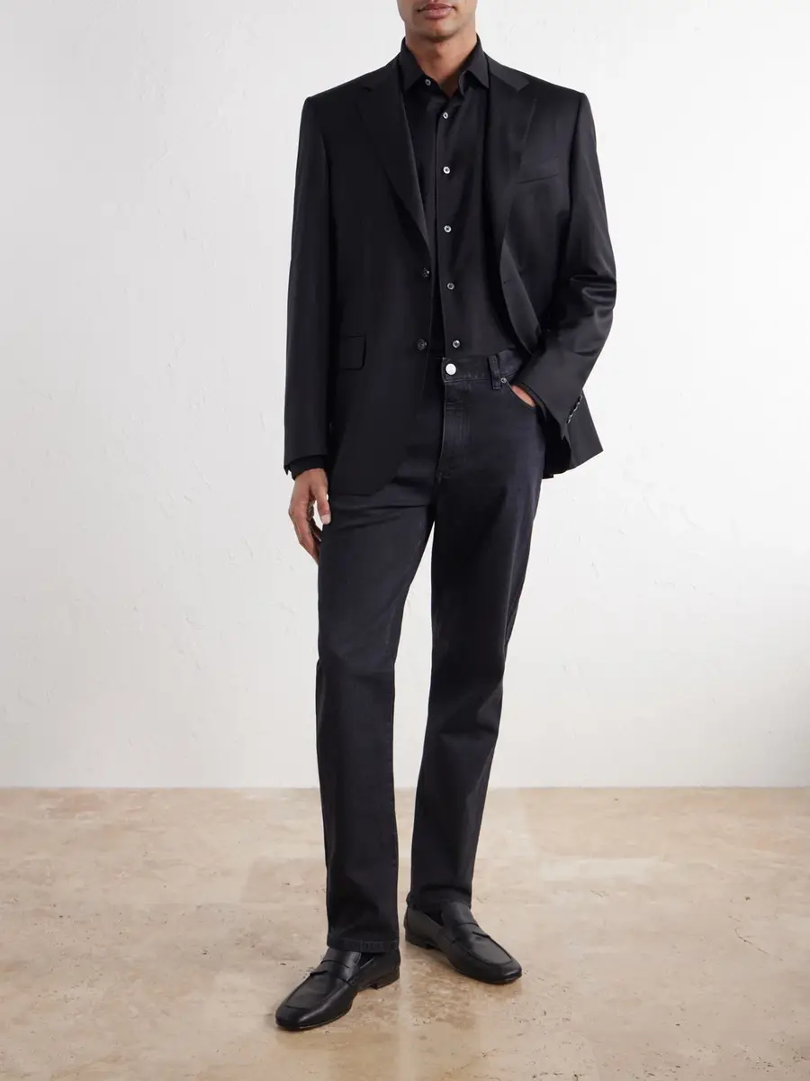 Zegna Cotton and Silk-Blend Twill Shirt - Men | Thumbnail 2 Zegna Cotton and Silk-Blend Twill Shirt - Men | Thumbnail 2