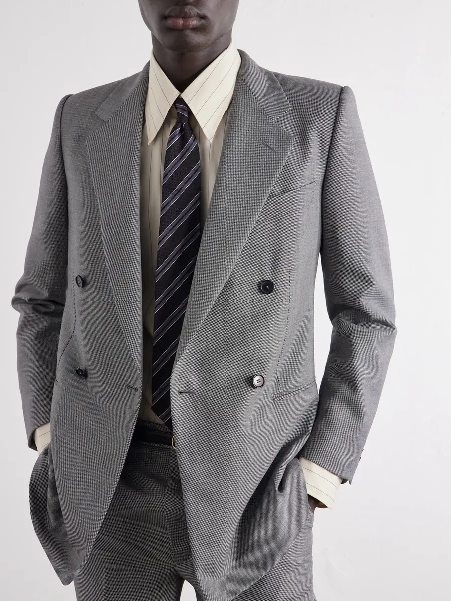 Husbands Double-Breasted Birdseye Wool Suit - Men | Thumbnail 5 Husbands Double-Breasted Birdseye Wool Suit - Men | Thumbnail 5