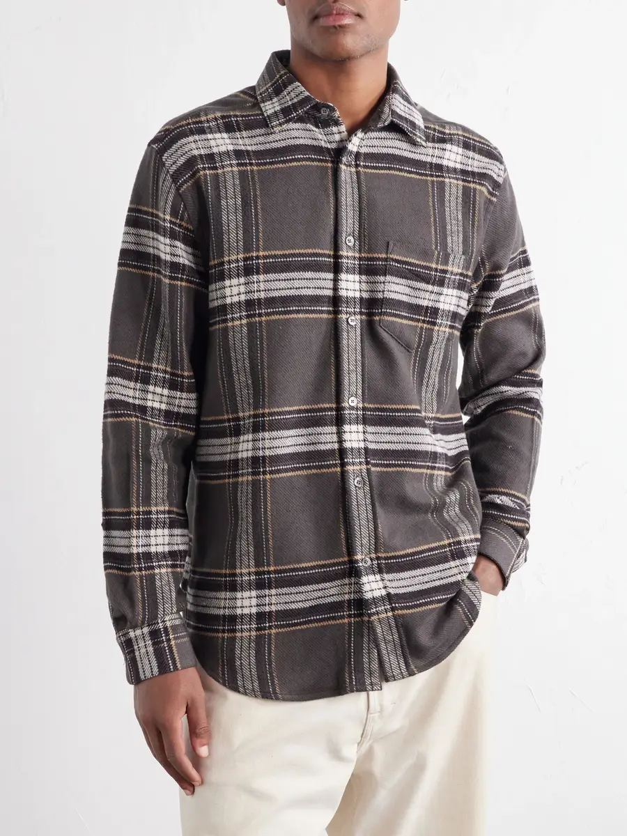 Portuguese Flannel Spindle Checked Cotton-Flannel Shirt - Men | Thumbnail 3 Portuguese Flannel Spindle Checked Cotton-Flannel Shirt - Men | Thumbnail 3