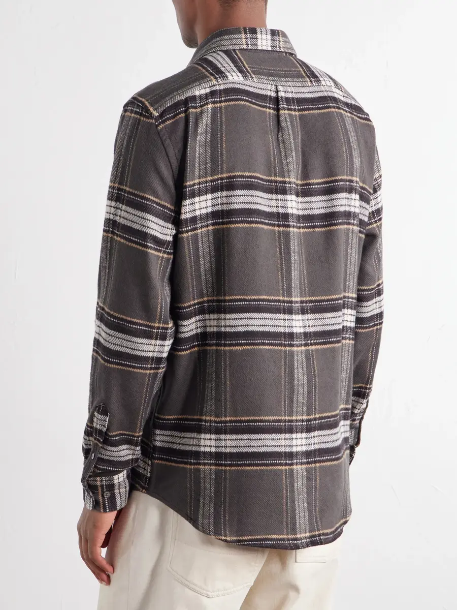 Portuguese Flannel Spindle Checked Cotton-Flannel Shirt - Men | Thumbnail 4 Portuguese Flannel Spindle Checked Cotton-Flannel Shirt - Men | Thumbnail 4