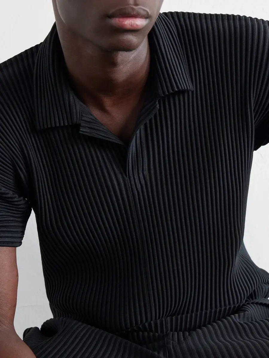 Homme Plissé Issey Miyake Pleated Polo Shirt - Men | Thumbnail 5 Homme Plissé Issey Miyake Pleated Polo Shirt - Men | Thumbnail 5